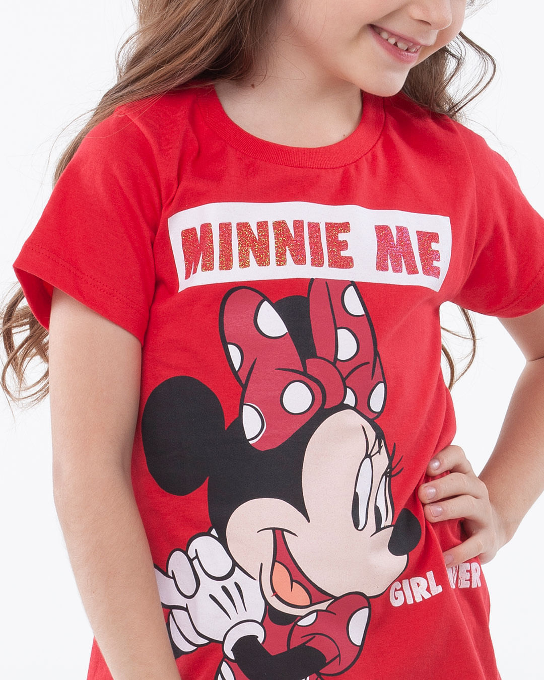 Blusa-Infantil-Manga-Curta-Estampa-Minnie-Disney-Vermelha