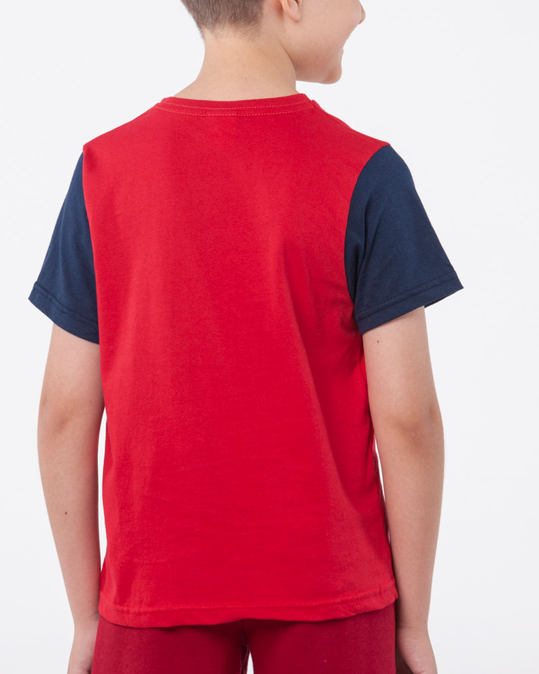 Camiseta-Infantil-Malha-Sport-Manga-Curta-Vermelha