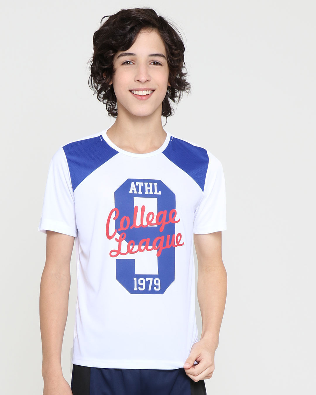Camiseta-Juvenil-Esportiva-College-Branca