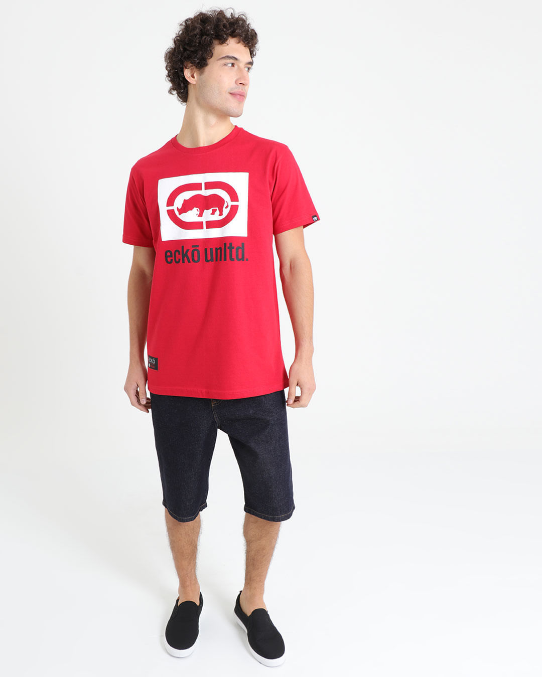 Camiseta-manga-curta-estampa-Ecko-Unlimited-vermelha