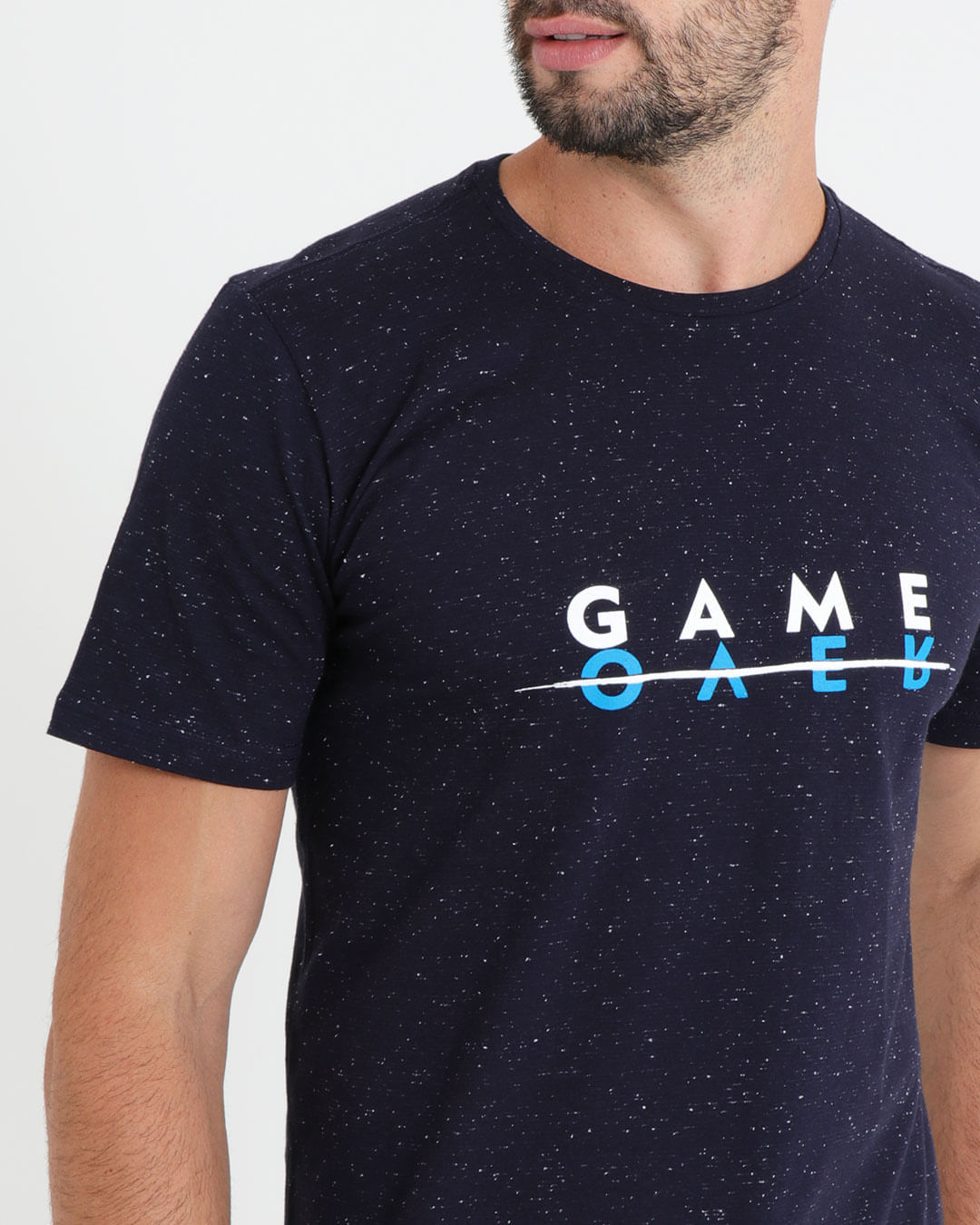 Camiseta-Masculina-Estampada-Game-Azul-Marinho