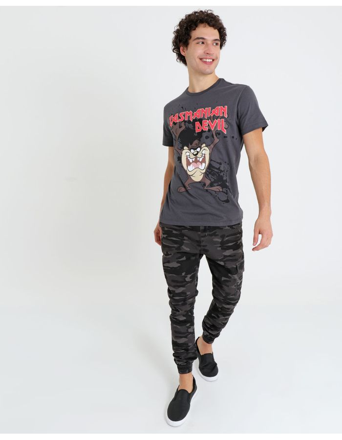 Calca-Sarja-Masculina-Jogger-Camuflagem-Preta