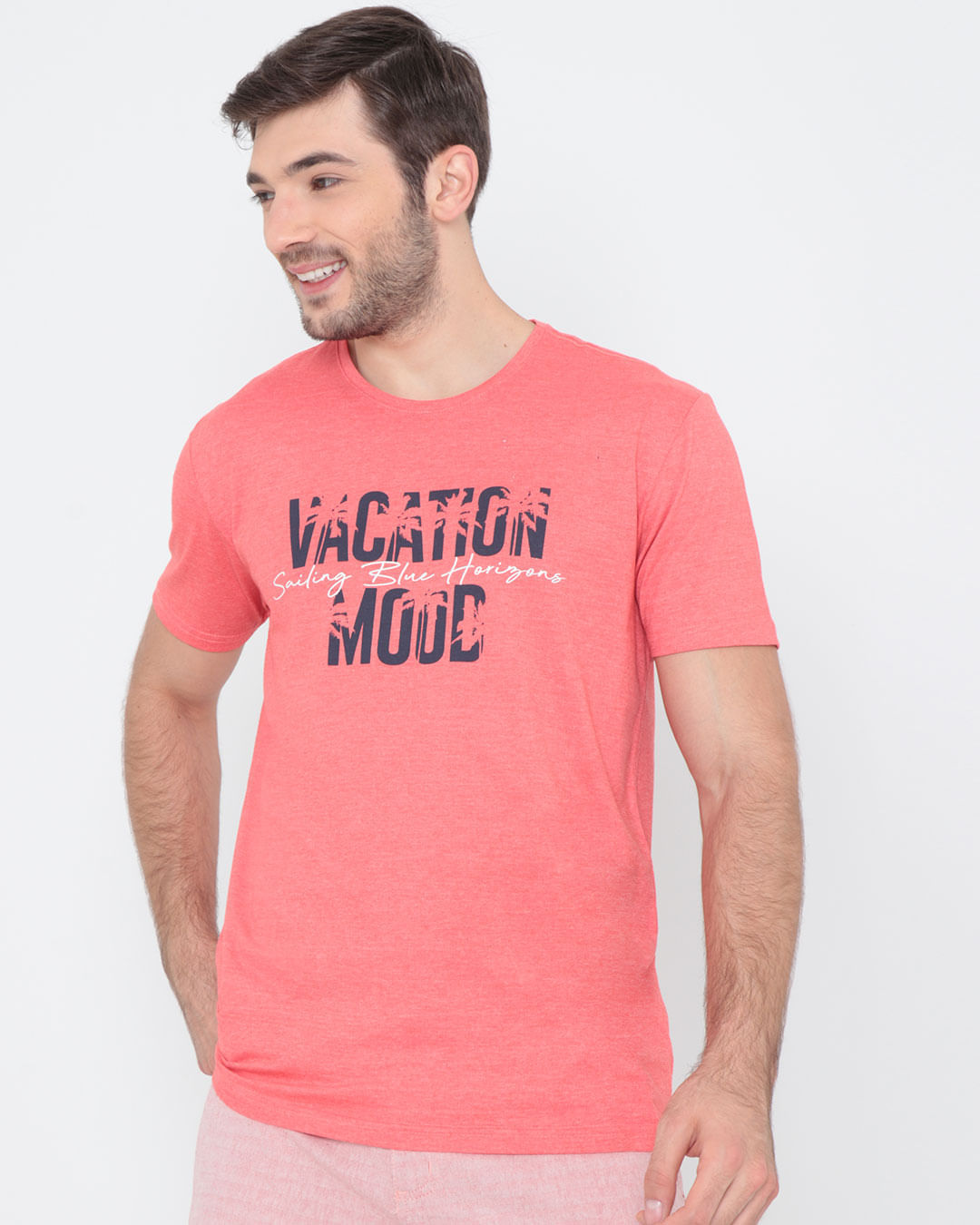 Camiseta-Manga-Curta-Estampa-Coqueiros-Coral