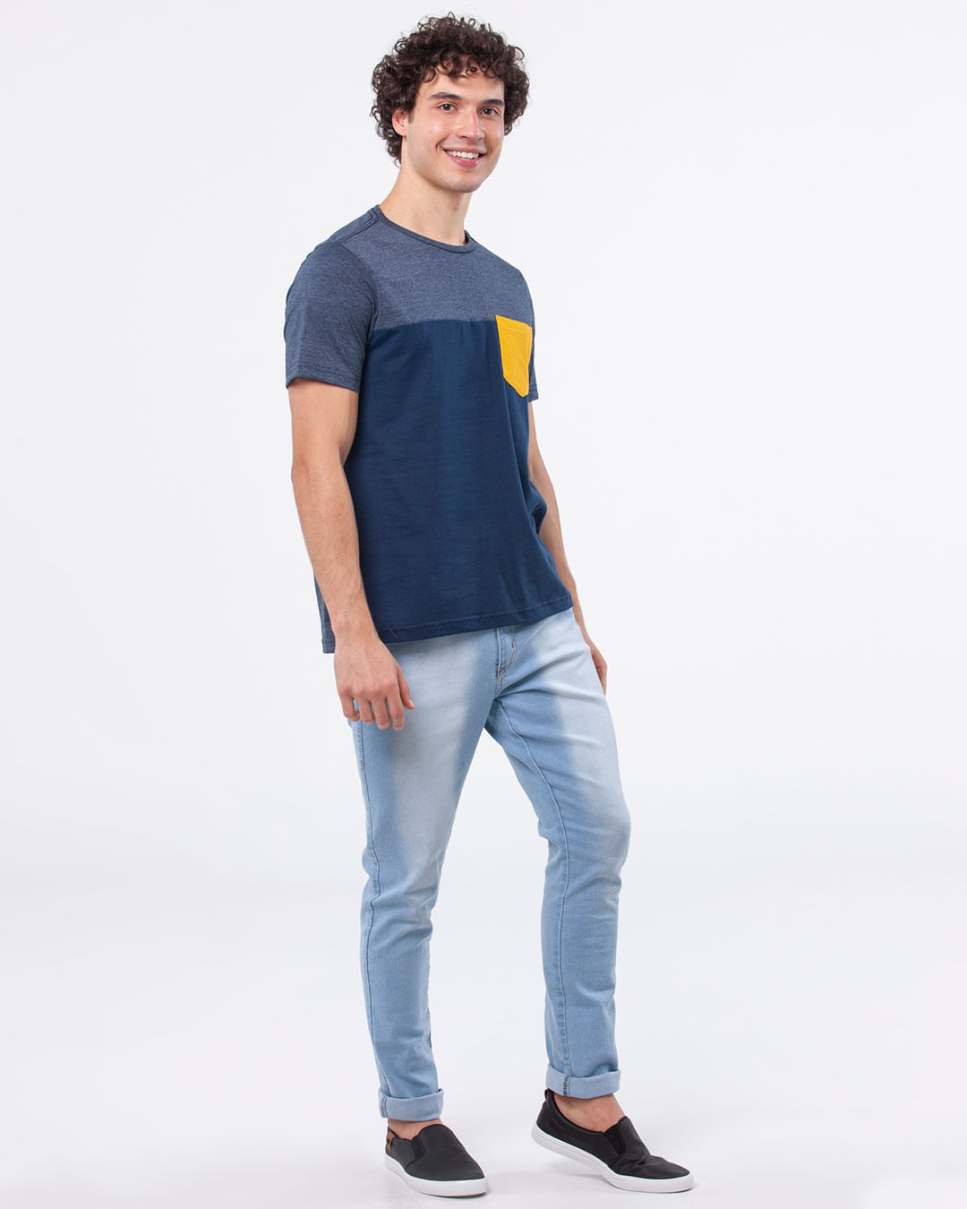 Camiseta-Recorte-Mescla-Azul
