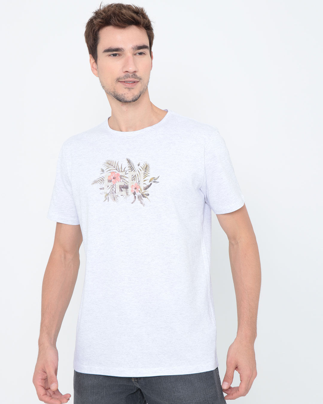 Camiseta-Manga-Curta-Estampa-Floral-Cinza