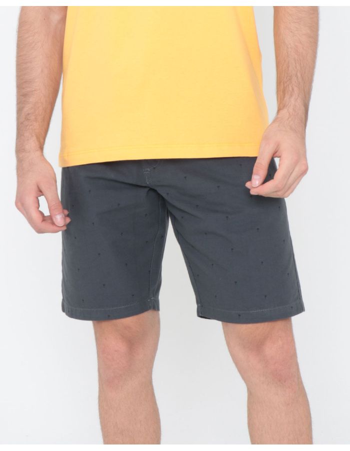 Bermuda-Sarja-Masculina-Estampada-Cinza