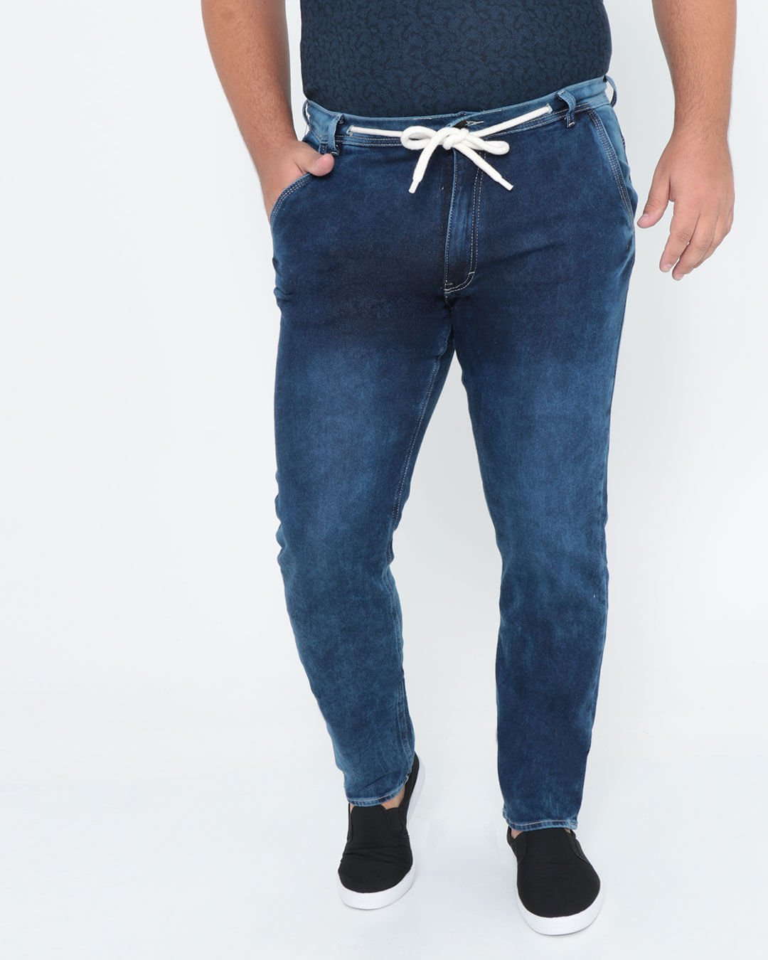 Calca-Jeans-Moleton-Masculina-Plus-Size-Marmorizado-Azul