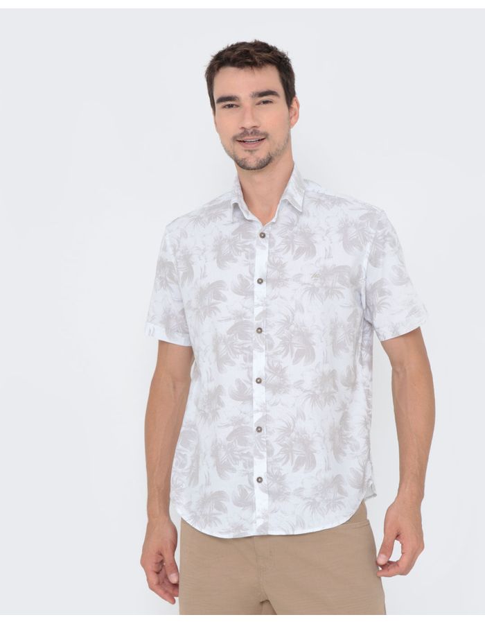 Camisa-Masculina-Manga-Curta-Estampada-Branca