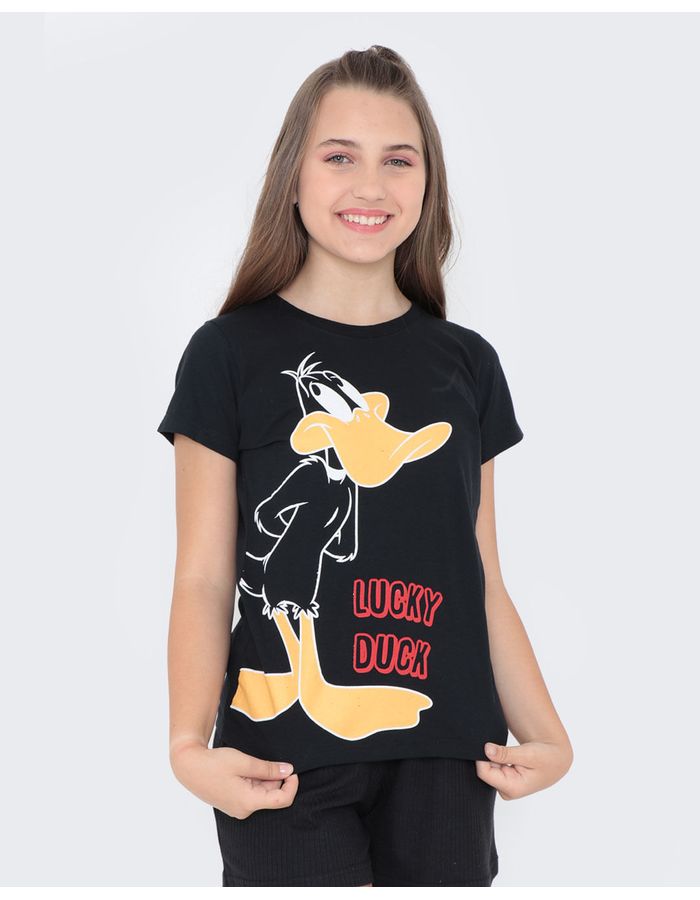 Camiseta-Juvenil-Patolino-Looney-Tunes-Preta