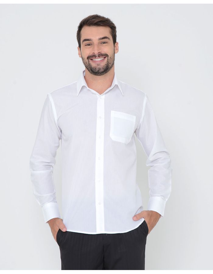 Camisa-masculina-social-manga-longa-basica-branca