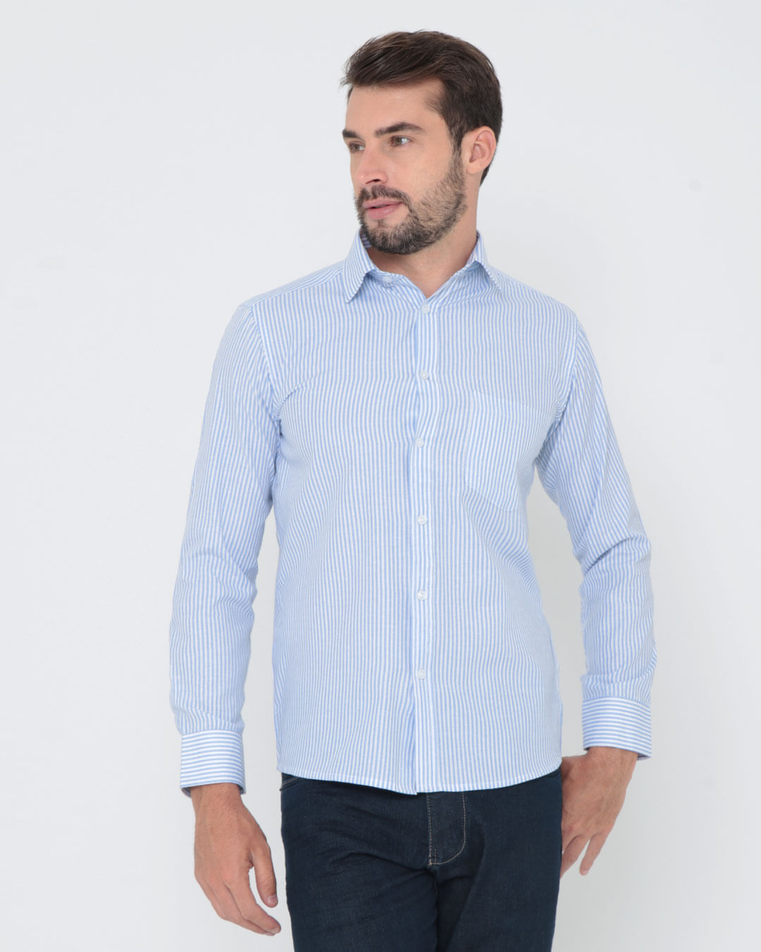 Camisa-Social-Manga-Longa-Listrada-Azul