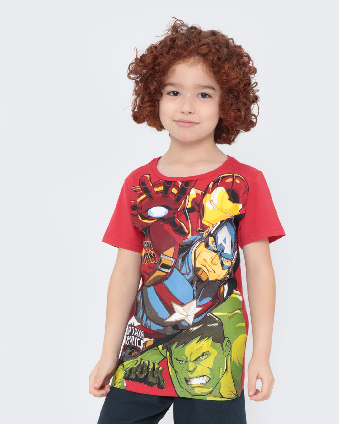 Camiseta-Infantil-Vingadores-Marvel-Vermelha