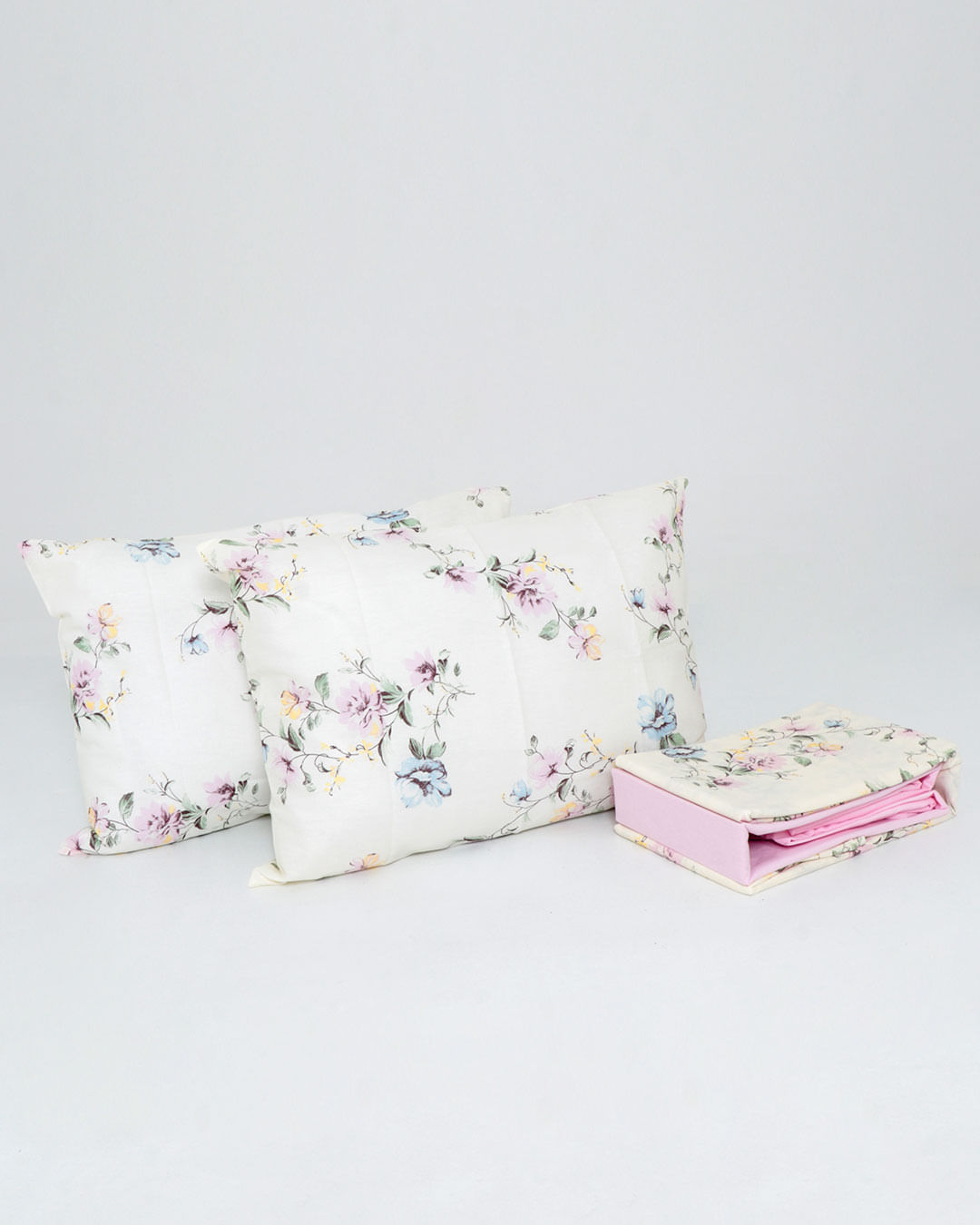 Jogo-De-Cama-Queen-Estampado-4-Pecas---Off-White-Floral