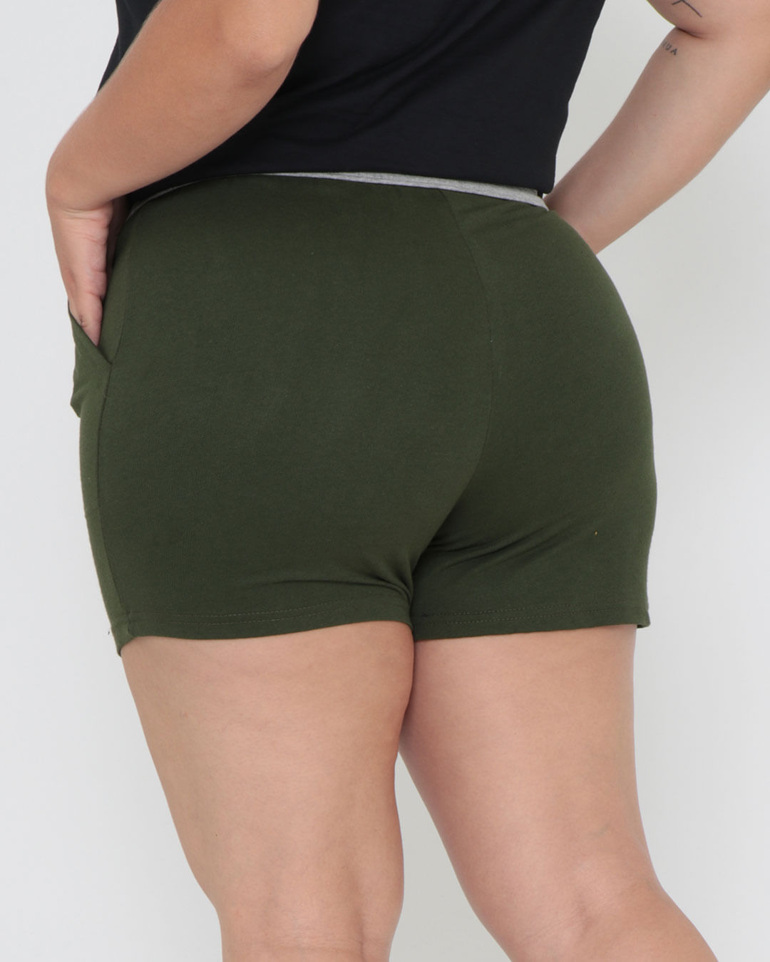 Shorts-1740-Moletinho-Liso---Verde-Escuro