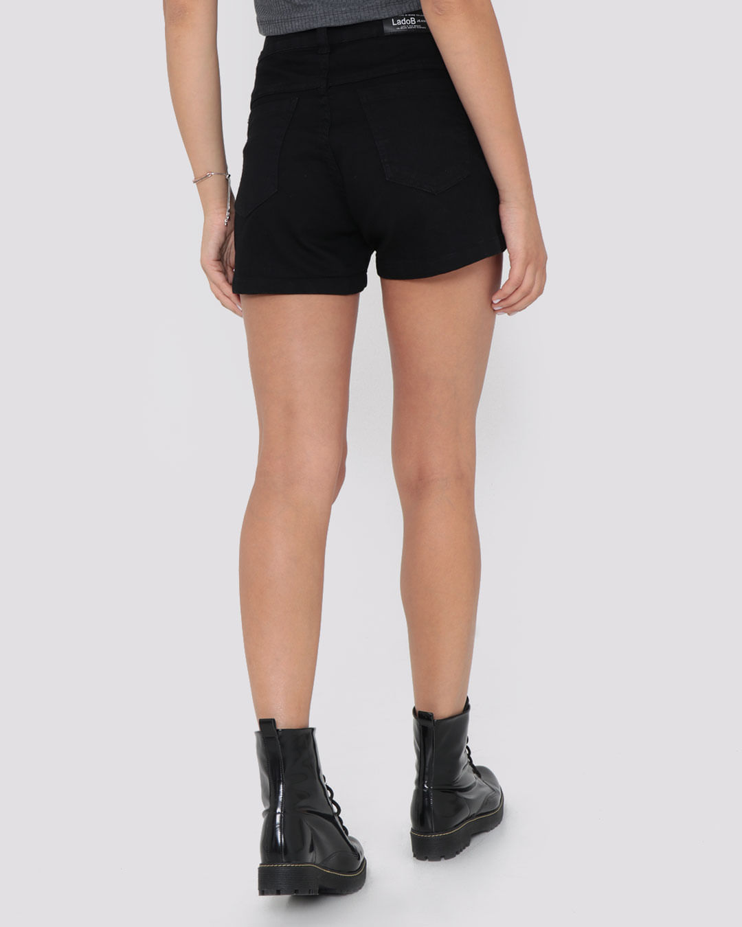 Shorts-J-F-Lycra-Ad-13152---Black-Jeans-Escuro