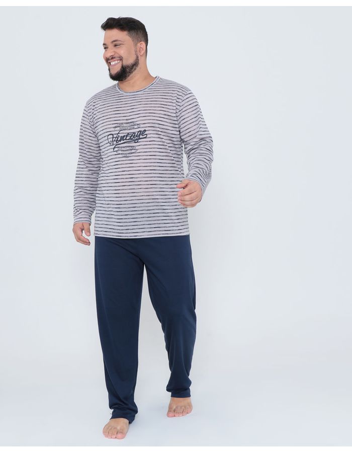 Pijama-Longo-Gola-Careca-Ref-67379---Marinho-Listrado