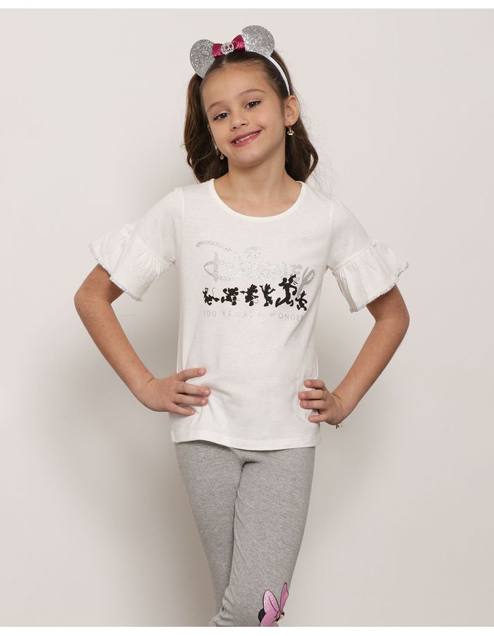 Blusa-Infantil-Disney-Manga-Curta---Brinde-Off-White