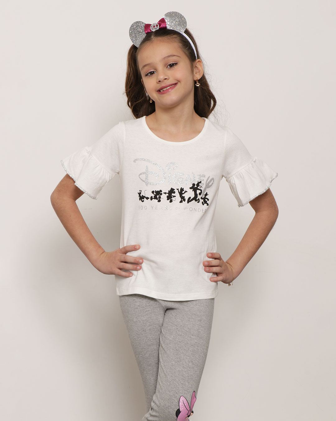 Blusa-Infantil-Disney-Manga-Curta---Brinde-Off-White