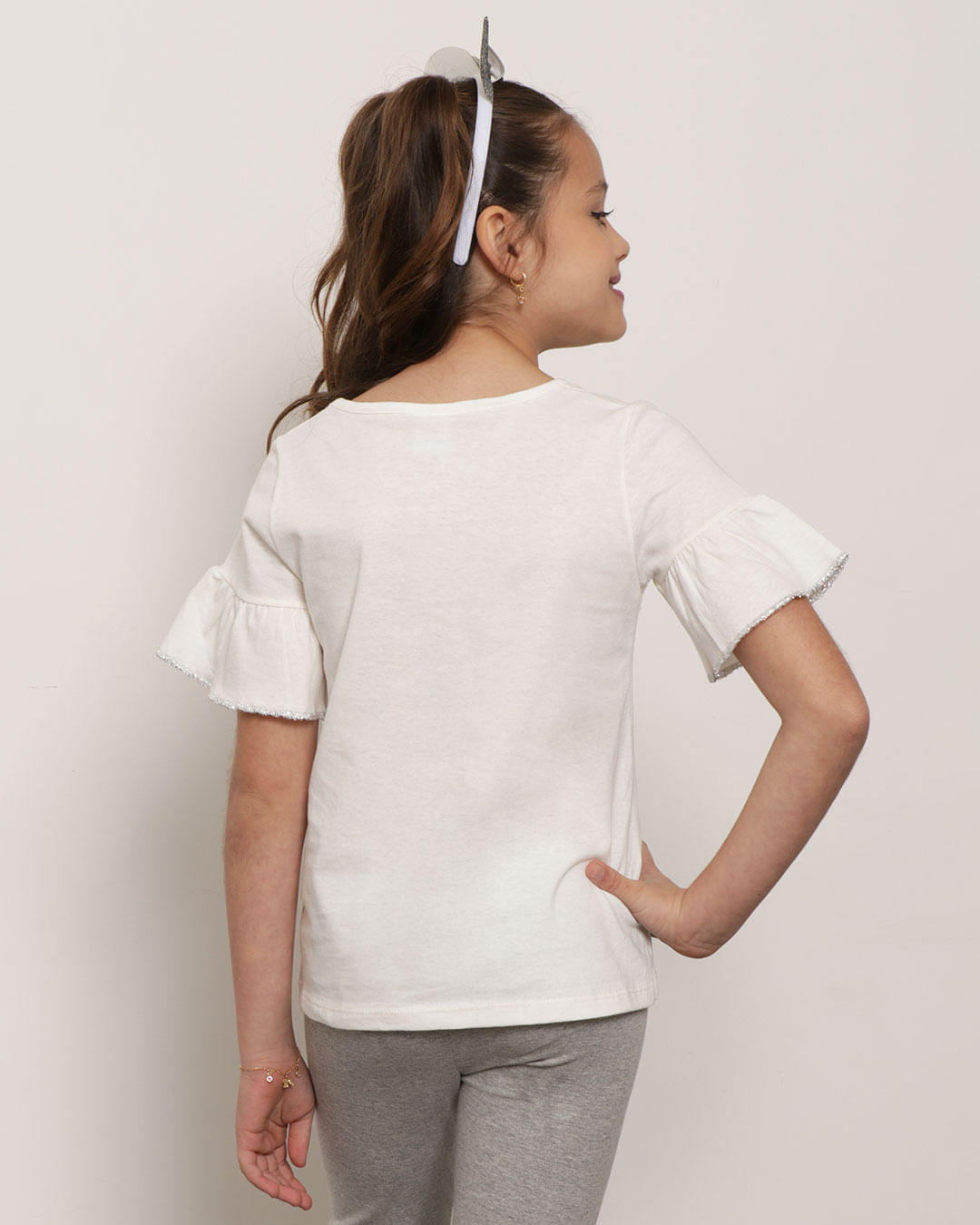 Blusa-Infantil-Disney-Manga-Curta---Brinde-Off-White