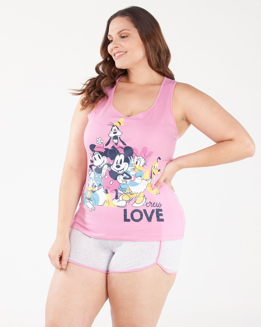 Pijama-Feminino-Rosa-2-Pecas-Estampa-Turma-Mickey-Disney