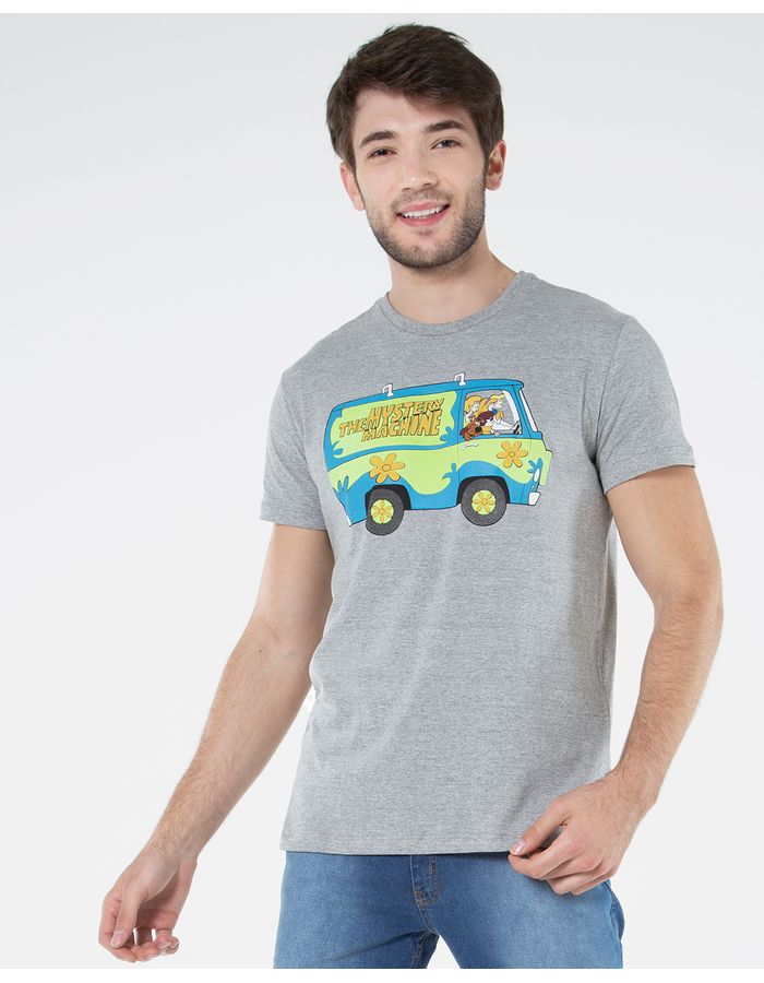 Camiseta-Masculina-Manga-Curta-Scooby-Doo-Warner-Bros.-Cinza