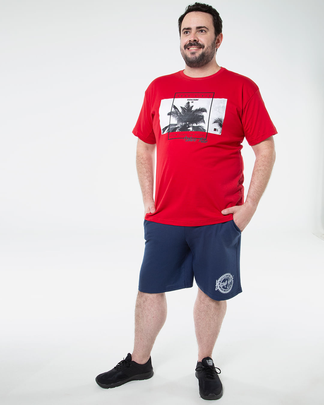 Camiseta-Masculina-Plus-Size-Estampada-Coqueiros-Fatal-Vermelha