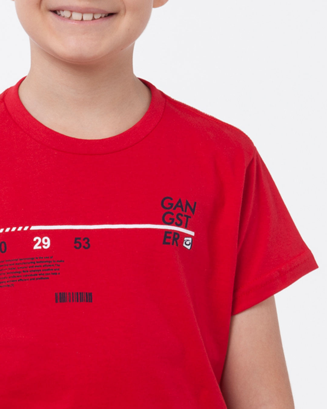 Camiseta-Infantil-Manga-Curta-Gangster-Vermelho