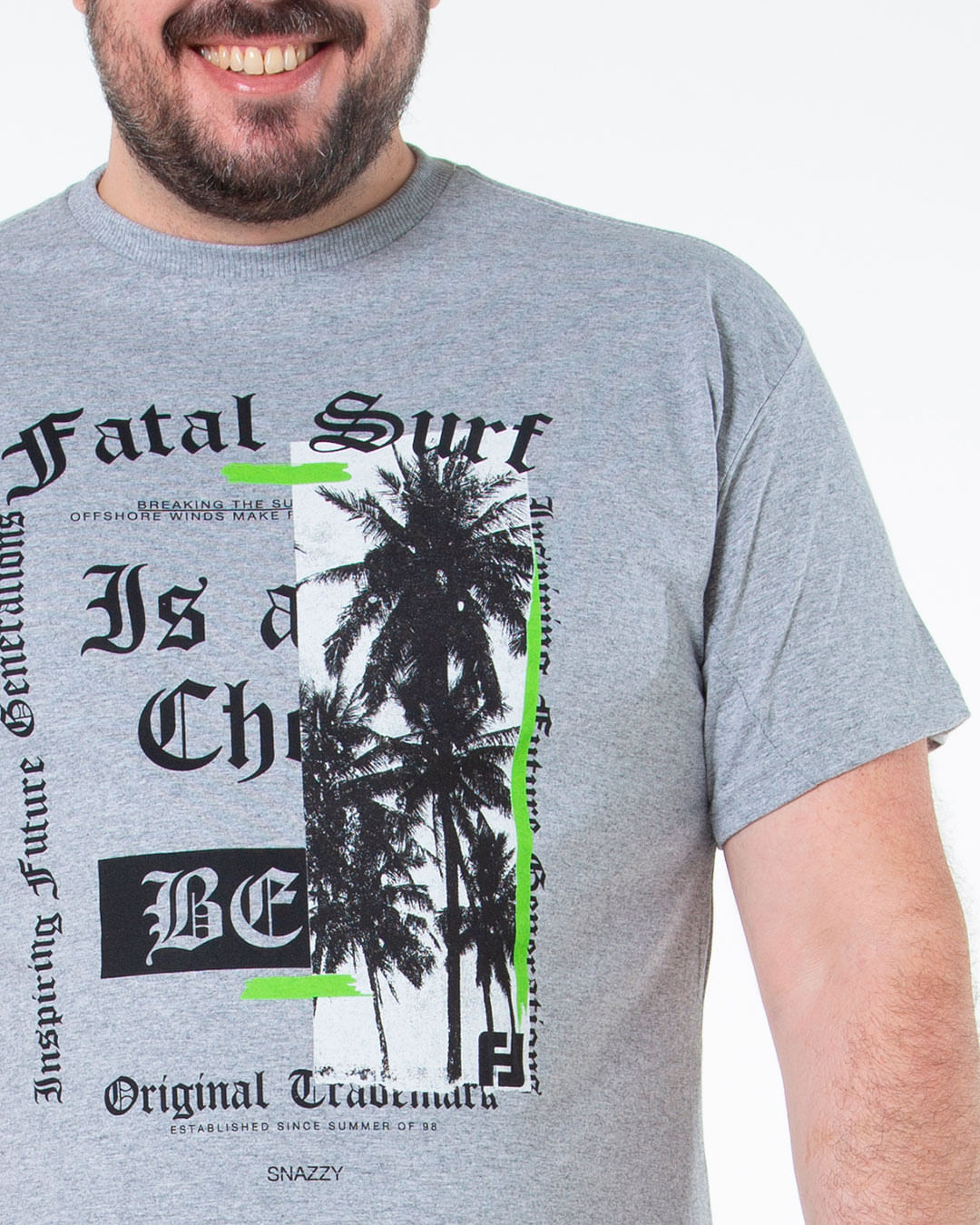 Camiseta-Masculina-Plus-Size-Estampada-Surf-Fatal-Cinza