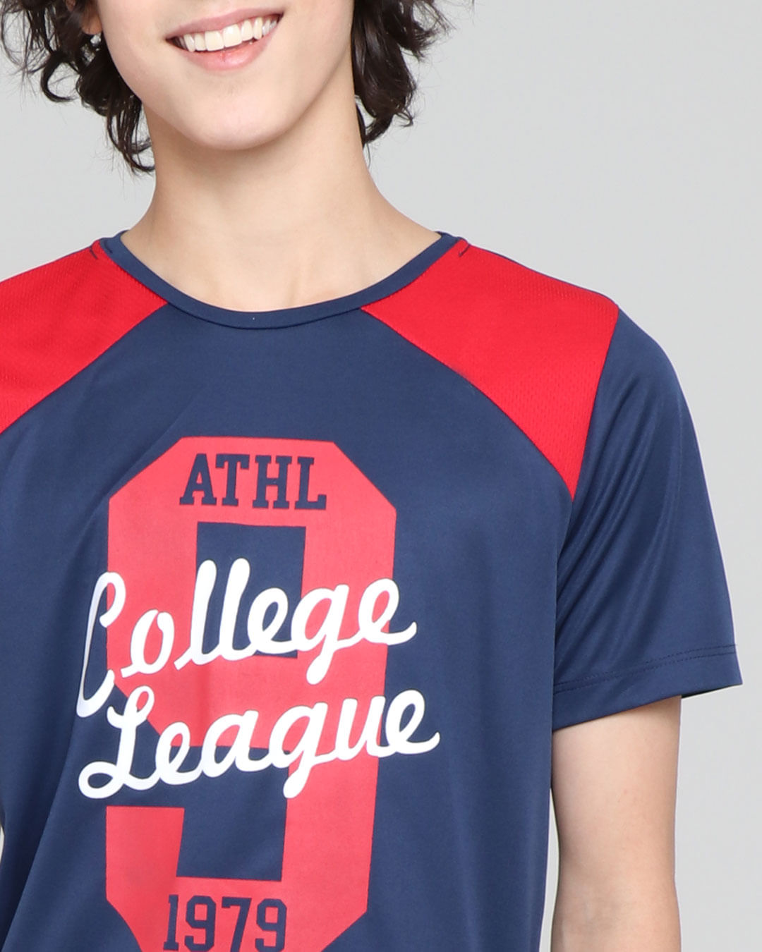 Camiseta-Juvenil-Esportiva-College-Marinho