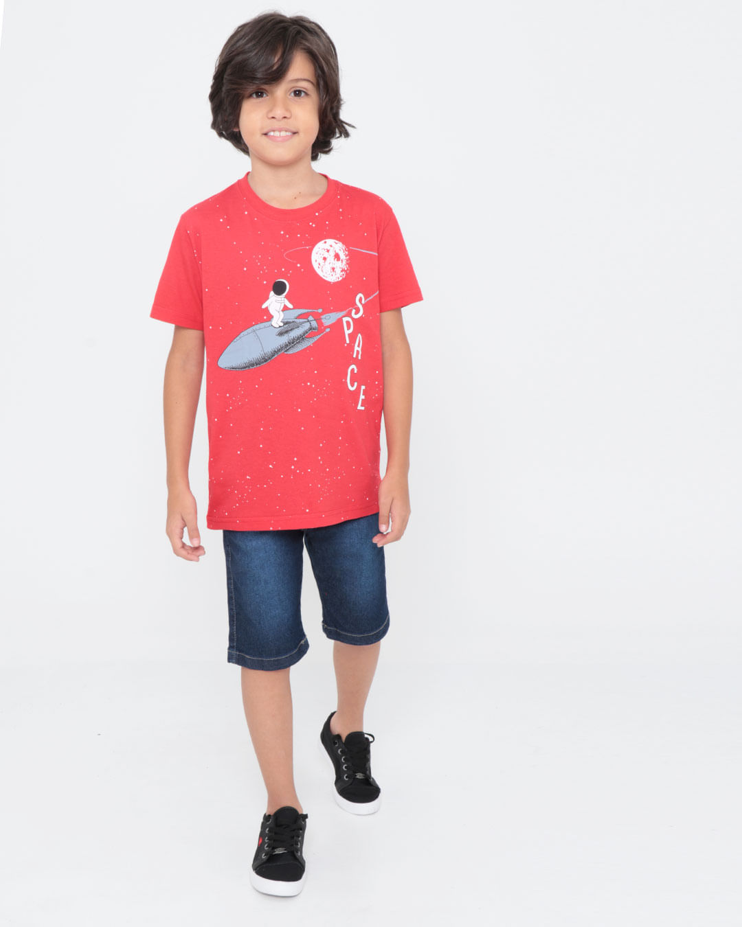 Camiseta-Infantil-Estampa-Space-Vermelha