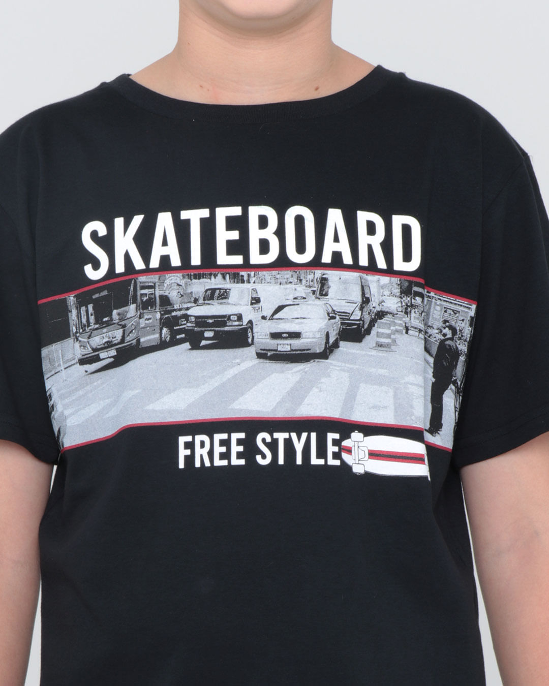 Camiseta-Juvenil-Skateboard-Preta
