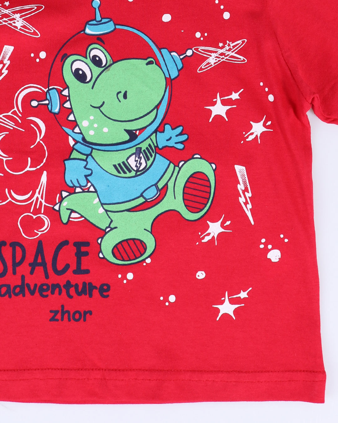 Camiseta-Bebe-Estampa-Dino-Space-Vermelha