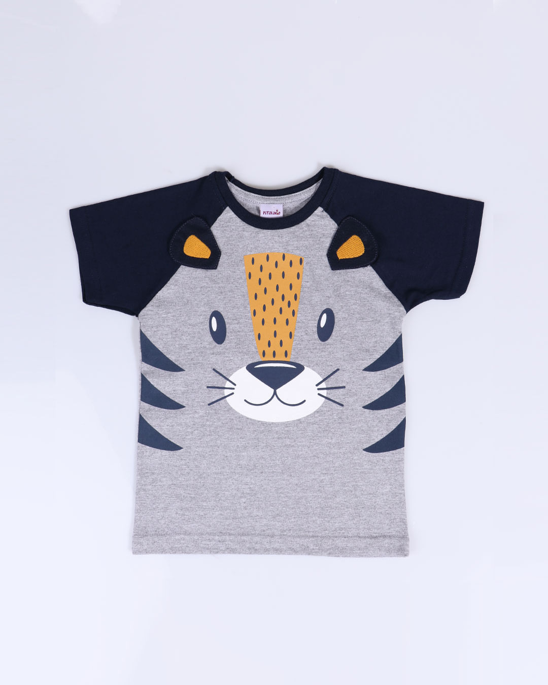 Camiseta-Bebe-Estampa-Tigre-Cinza