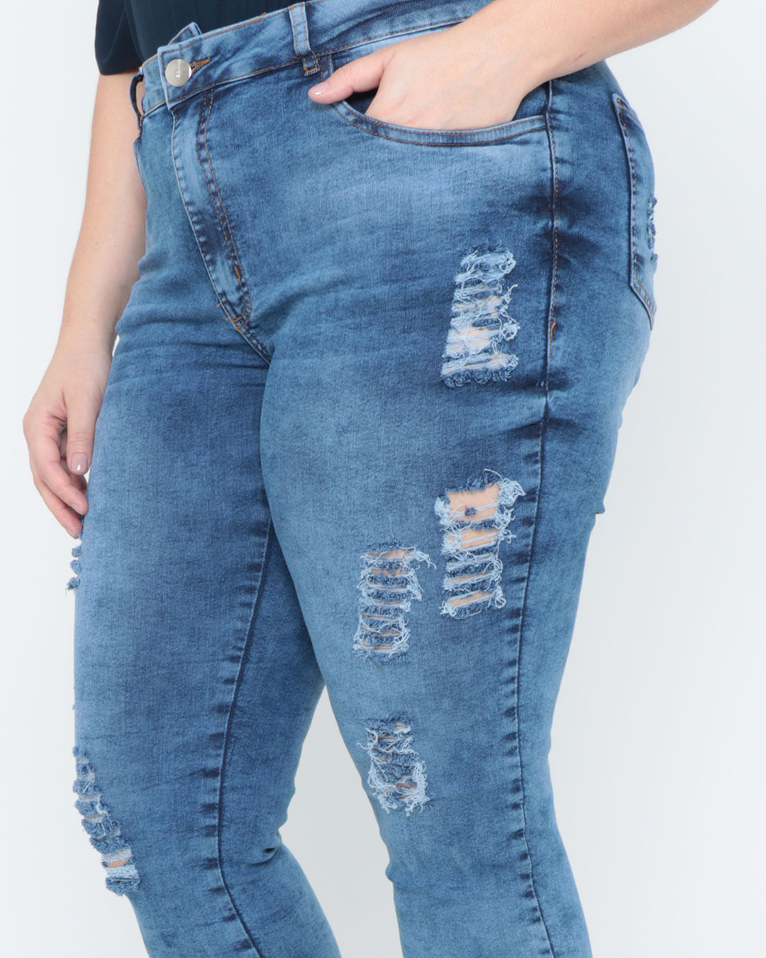 Calca-Jeans-Feminina-Plus-Size-Cigarrete-Destroyed-Azul