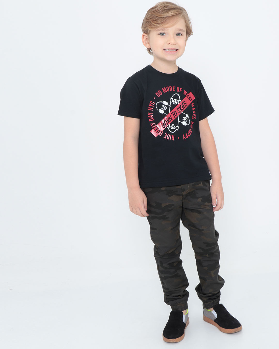 Camiseta-Infantil-Estampa-Born-To-Skate-Preta
