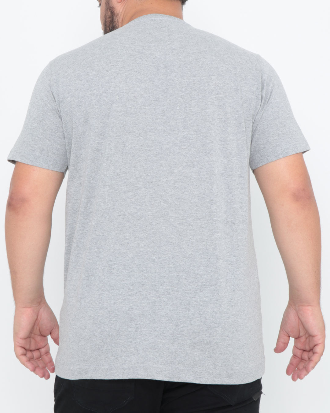 Camiseta-Plus-Size-Estampa-Frontal-Mescla-Cinza