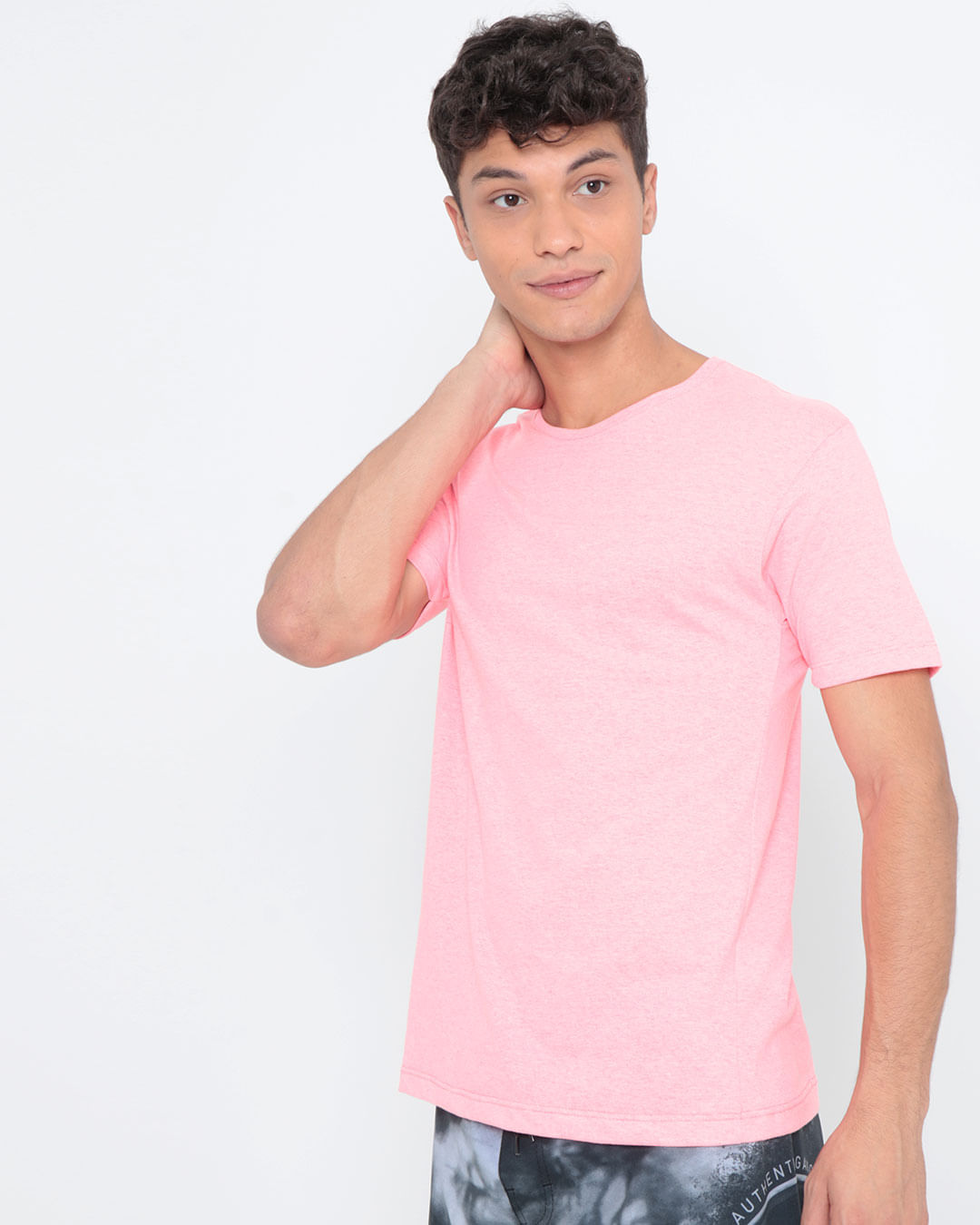 Camiseta-Basica-Lisa-Neon-Rosa