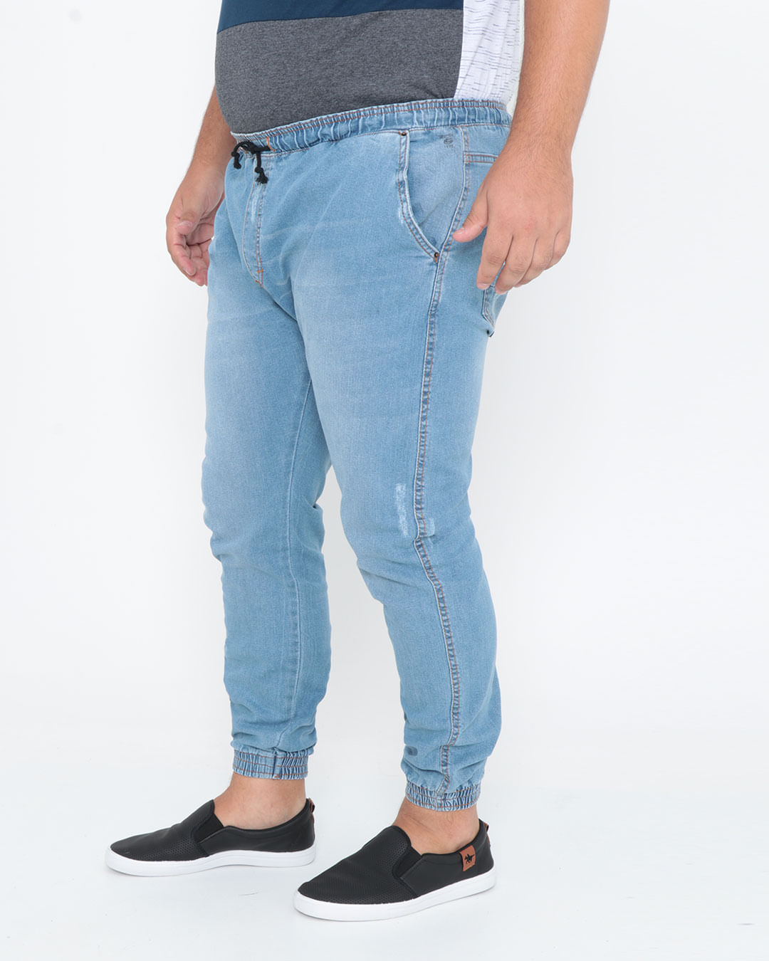 Calca-Jeans-Masculina-Plus-Size-Jogger-Azul
