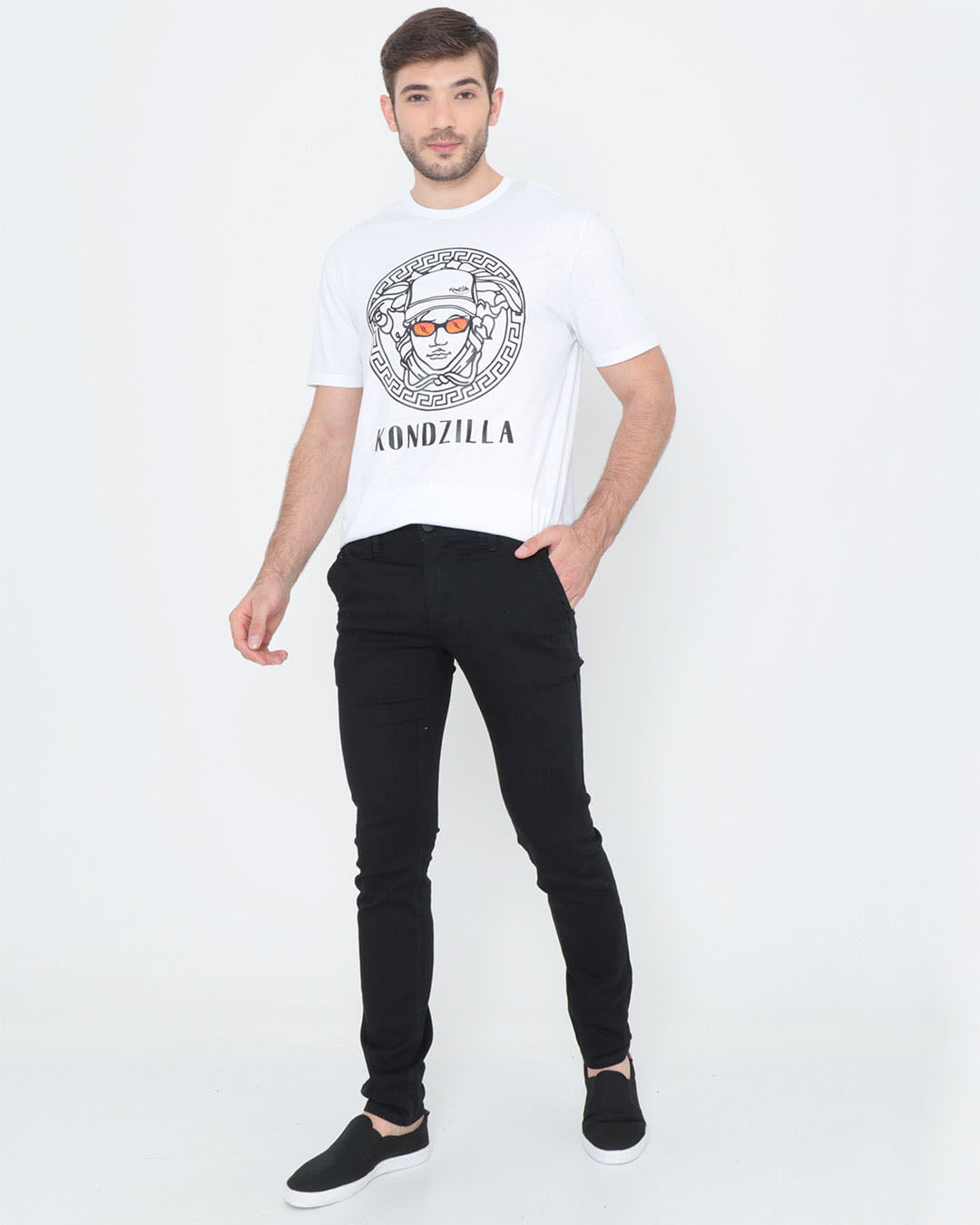 Camiseta-Manga-Curta-Estampa-Kondzilla-Branca
