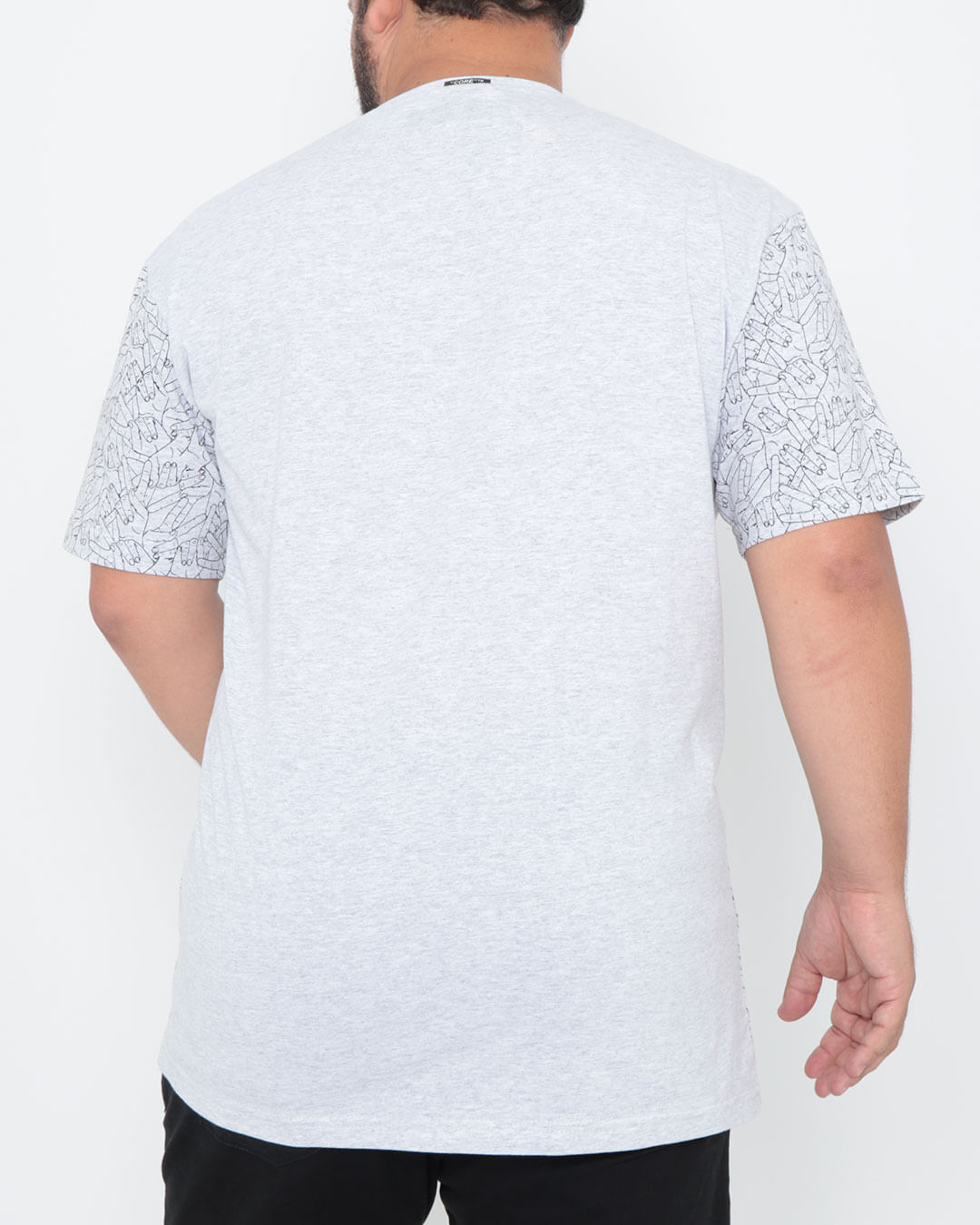 Camiseta-Plus-Size-Manga-Curta-Estampada-Cinza