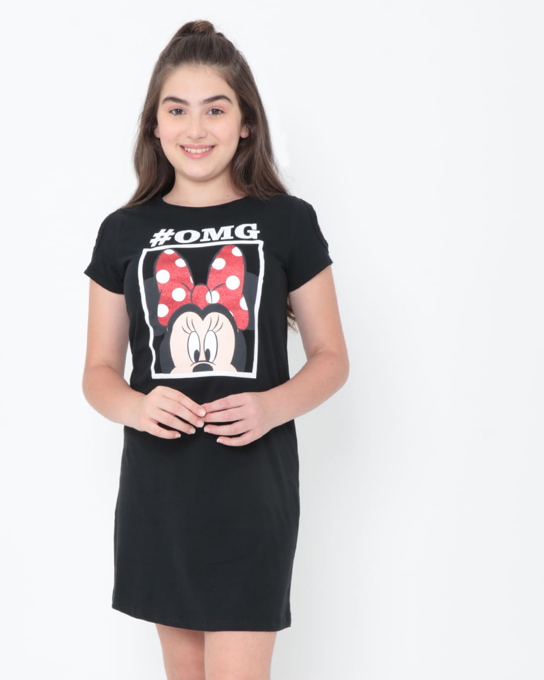 Vestido-Juvenil-Minnie-Mouse-Disney-Preto