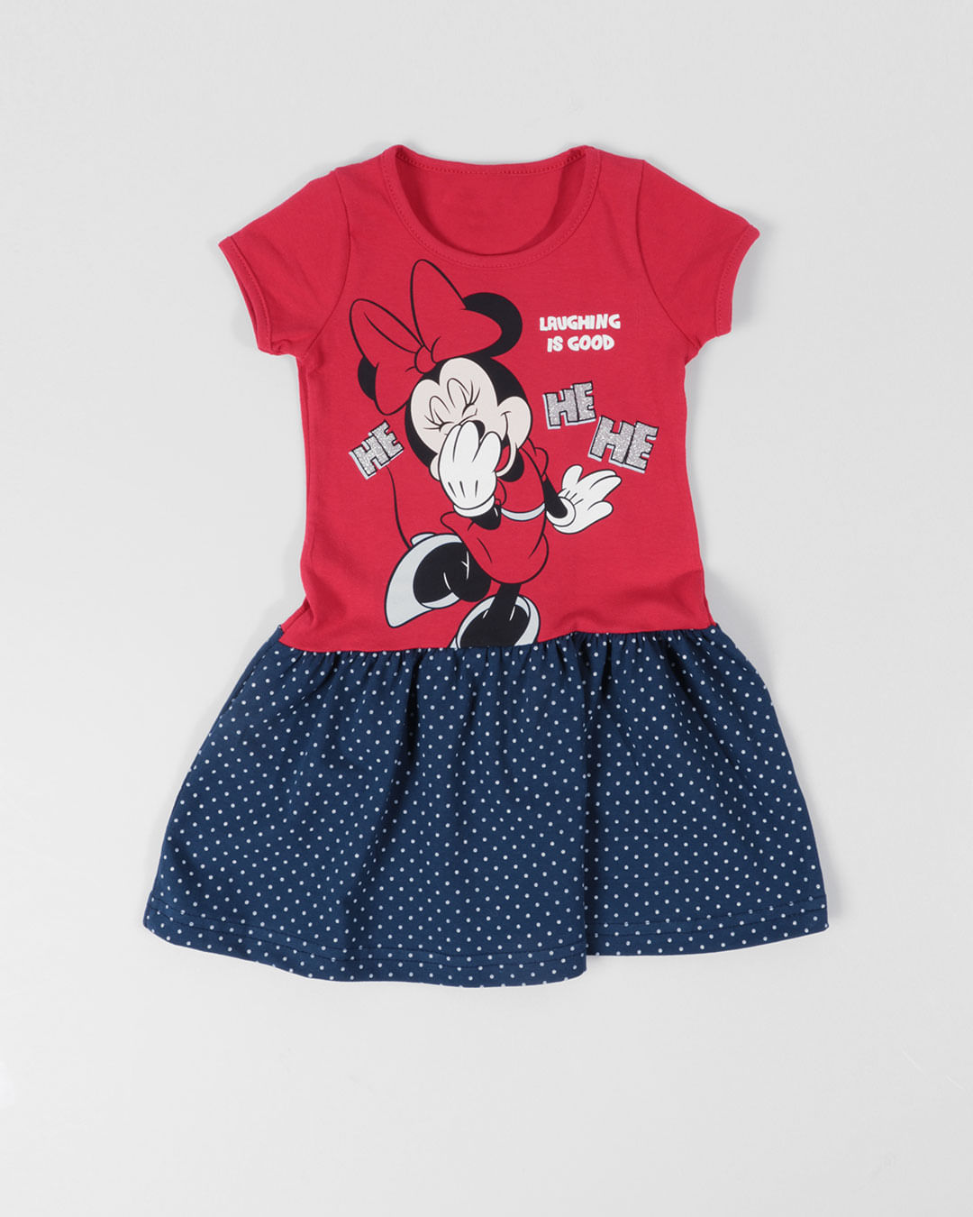 Vestido-Bebe-Estampado-Poa-Minnie-Disney-Vermelho