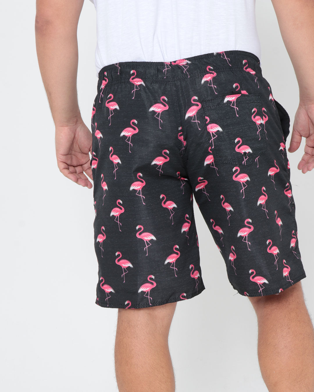 Bermuda-Plus-Size-Estampa-Flamingo-Preto