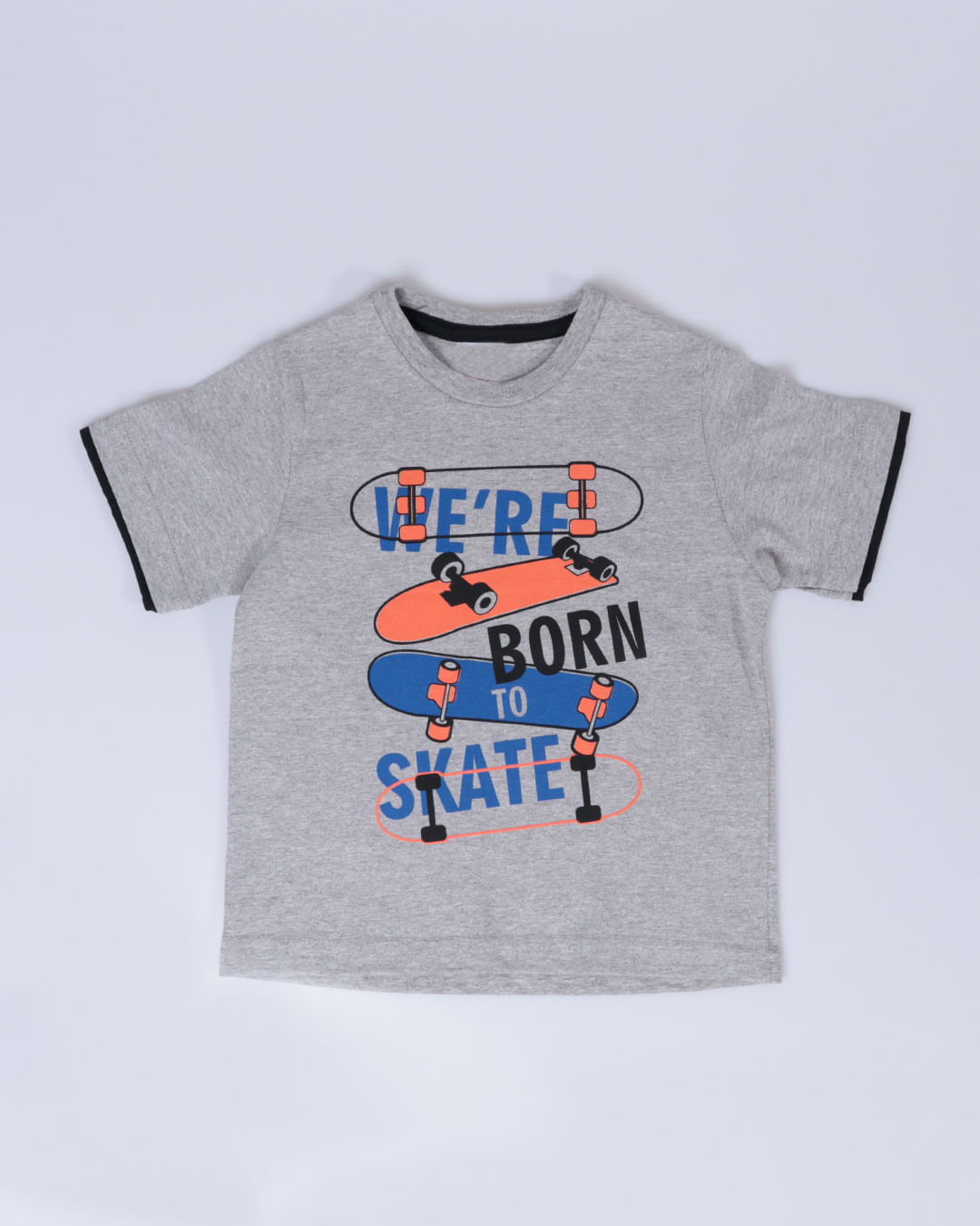 Camiseta-Bebe-Estampa-Skate-Mescla-Cinza-