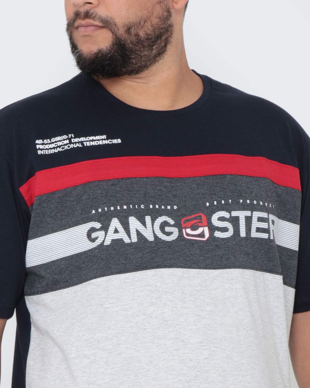 Camiseta-Plus-Size-Gangster-Azul-Marinho