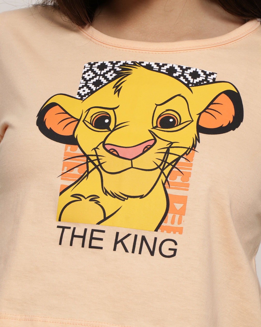 Camiseta-Cropped-Juvenil-Rei-Leao-Disney-Laranja