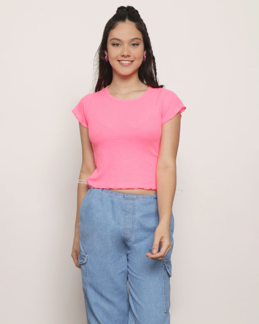 Blusa-Juvenil-Manga-Curta-Canelado-FruFru-Rosa