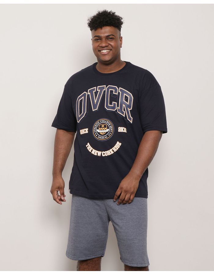 Camiseta-Plus-Size-Masculina-Estampa-Ovcr-Marinho