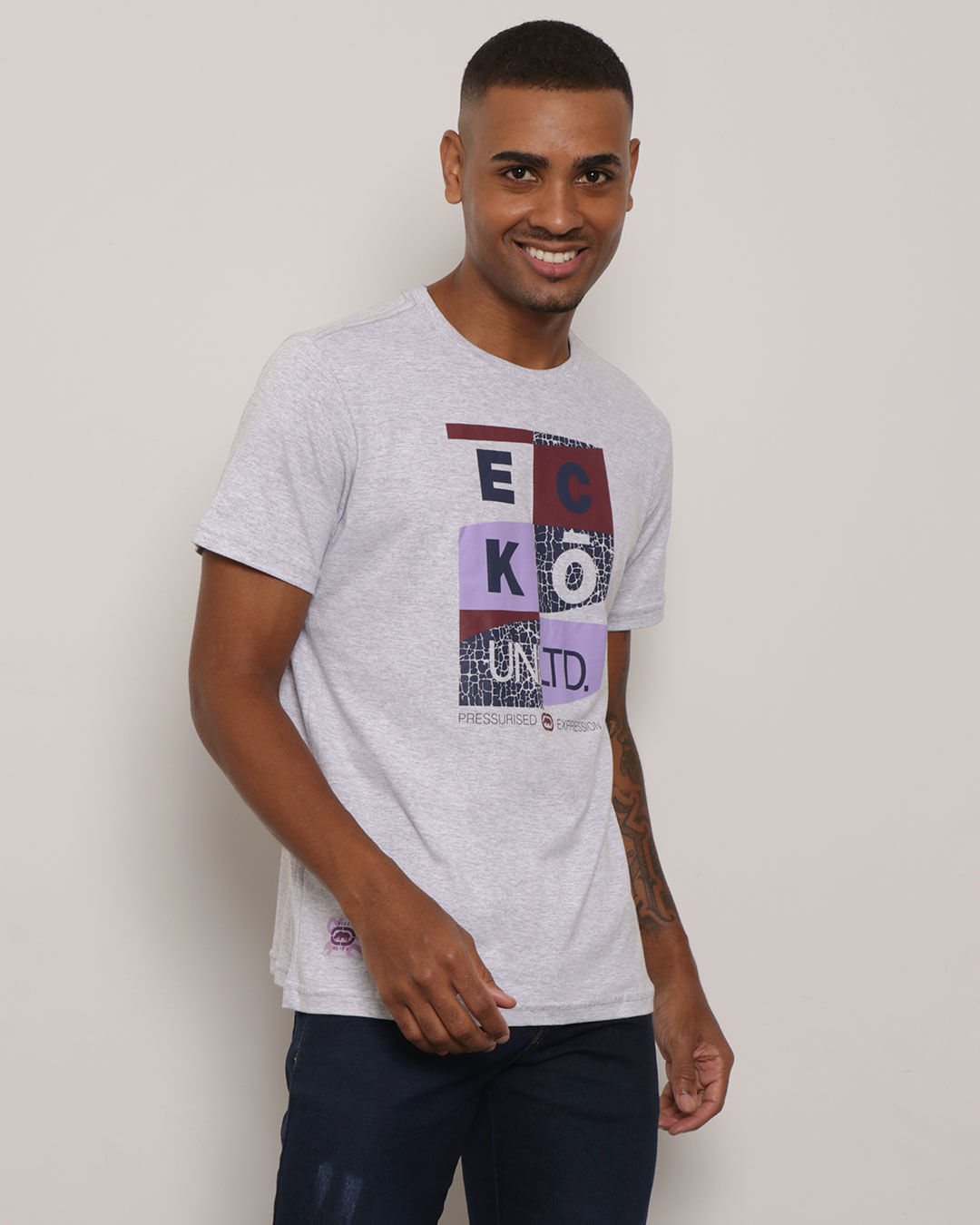 Camiseta-Ecko-U974a-Gelo-Mescla--Pgg---Mescla-Medio