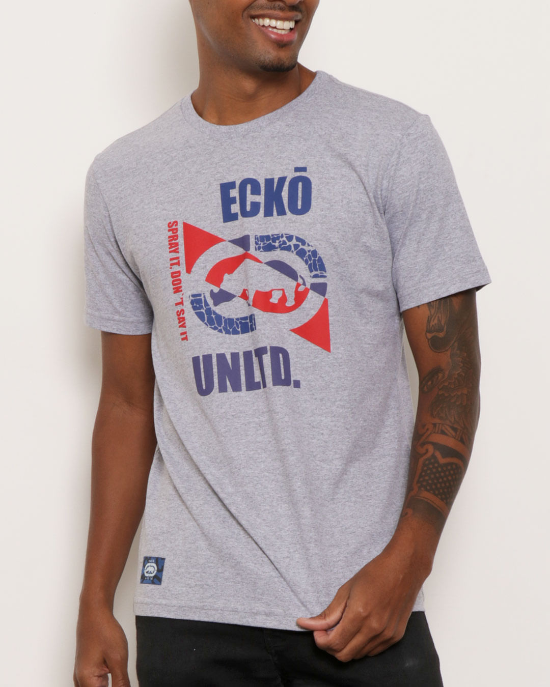 Camiseta-Ecko-U975a-M-Cinza-Pgg---Mescla-Medio